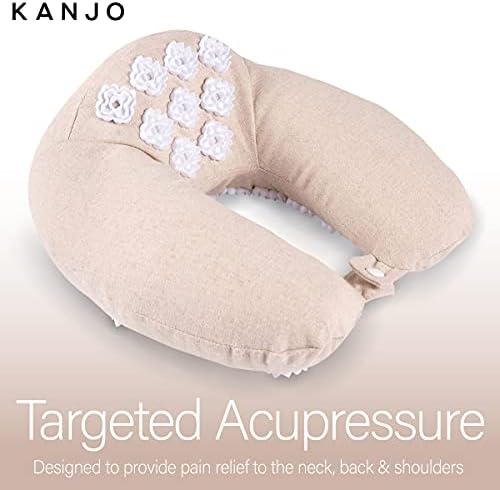 Възглавница за точков масаж на врата Kanjo Memory Foam - Сърцевината от пяна с памет ефект с висока плътност - Възглавница за пътуване