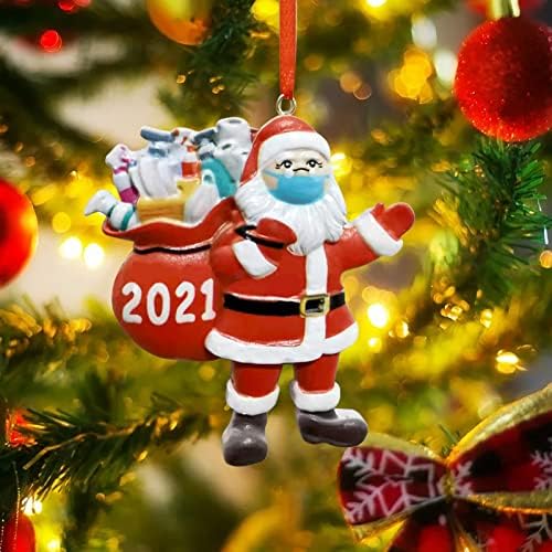 Венец от перли 50 Метра От 2021 Коледна Маска Декор, Украса За Лицето на Дядо Коледа Виси На Дървото Начало Декор (Както