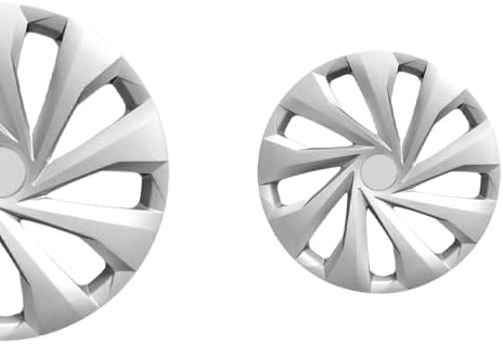 15-цолови Защелкивающиеся абсорбатори, Съвместими с Volkswagen Passat - Комплект от 4 ободных капачки Джанти за 15-инчови колела - Сив