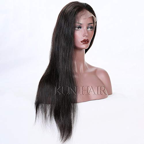 KUN Hair 360 Дантелен Перуки от Естествена Пряка Бразилски Естествени Човешки Косми с Предварително Выщипанной линията на растеж