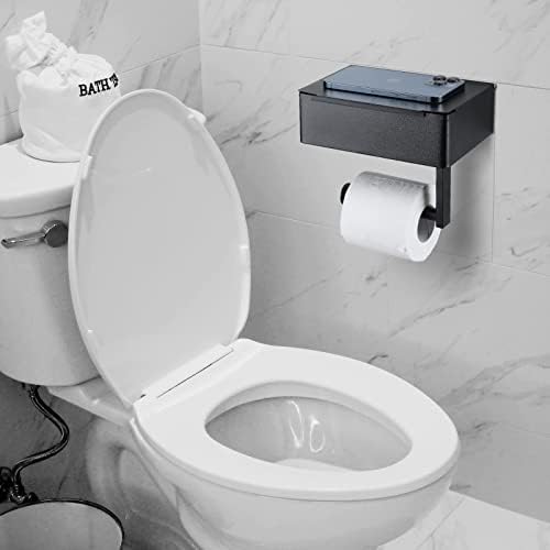 Държач за тоалетна хартия SCDGRW с рафт, диспенсером за смываемых кърпички и място за съхранение, Подходящи за всяка баня, крие
