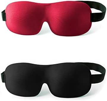 3D маска за сън с превръзка на очите nanosase, маска за сън с ефект на паметта HD, изключително удобна и лесна за чорап. (Превръзка