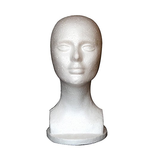 Дамски главата на манекена Connoworld от стиропор, модел на главата на манекен, шапка, перука, украса за коса, очила, поставка