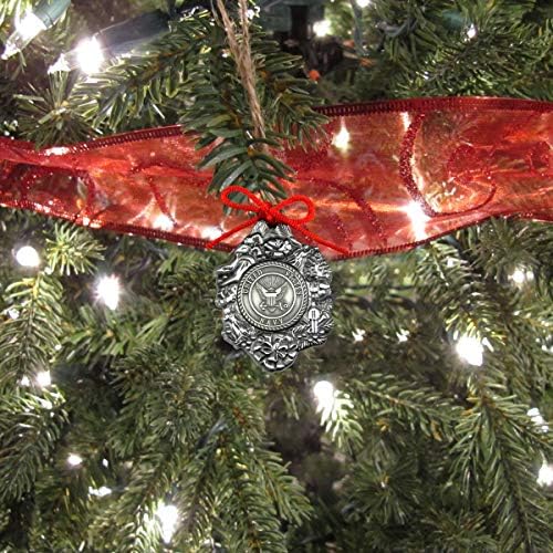 Съкровище Гуру Пютър Метал американския ФЛОТ Печат Коледно Дърво за Украса на САЩ Военен Коледен Подарък Topper