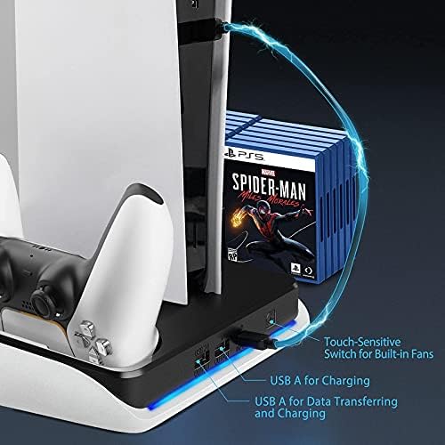 Поставка за охлаждане 6amLifestyle PS5, контролер 2 в 1 и държач за слушалки за PS5