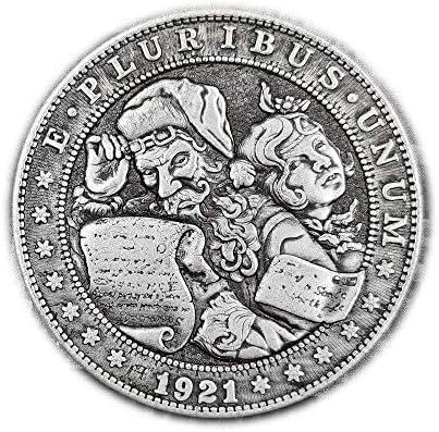 Щампована Творческа американската Блуждающая Монета 1921 г. Micro Collection 215Coin Collection Възпоменателна Монета