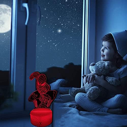 Rawjabg 3D Иллюзионный led лека нощ, Детска Лампа, 16 Цвята, които променят Цвета на Лампи за декор със Сензорен контрол и Дистанционно