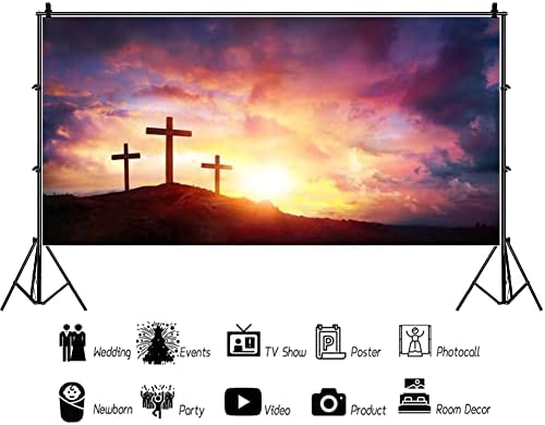 ОФИЛА Фон за празен гроб 20x10ft Великденско Възкресението на Исус Христос на Фона на Снимки на Разпъването на Светиите Светлини