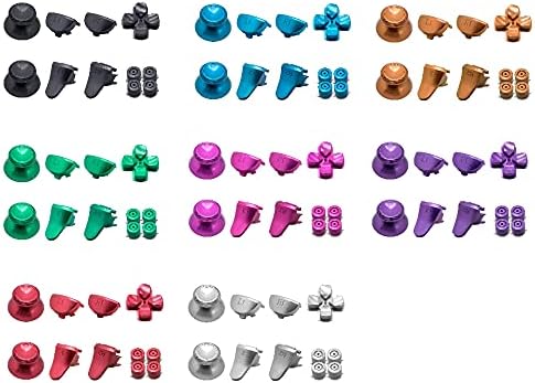 Метални бутони-куршум Melocyphia, Капачка за Джойстик L1, R1, L2, R2, Dpad, Алуминиеви Бутони на контролера на PS4 Slim Pro,