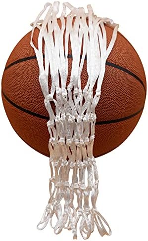 Баскетболни мрежи Sanung 2 В опаковка, 12 Линии, Джанти, Всепогодная баскетболна мрежа от полиестер със защита от Хлыста, Подмяна