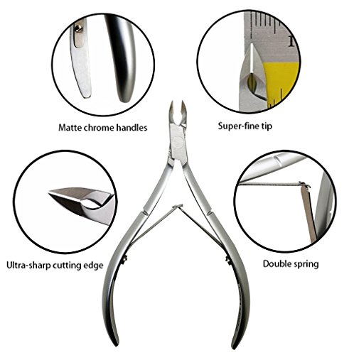 Професионална ножица за кожичките от въглеродна стомана Руи Smiths за домашни потребители, Френска дръжка, Челюстта 6 мм (пълна челюст)