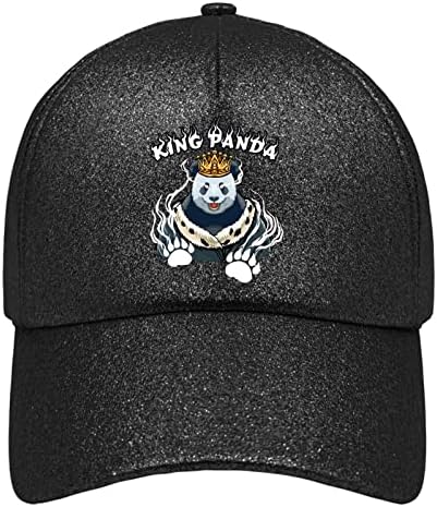 Бейзболна Шапка King Panda Dad Шапка за Момичета, Графична Шапка, Регулируем Блестяща Пяна за Подаръци