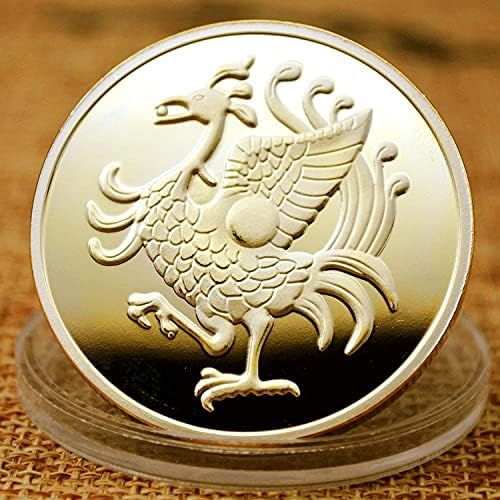 Любима монета Възпоменателна Монета Позлатен Древност Четири Големи Звяра Suzaku Щампована Монета Повикване Щастливата Монета са подбрани
