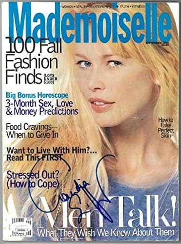 Клаудия Шифър е подписала договор със списание Mademoiselle Full Magazine Септември 1994 увреждане на корицата / завои - EE60265 (без