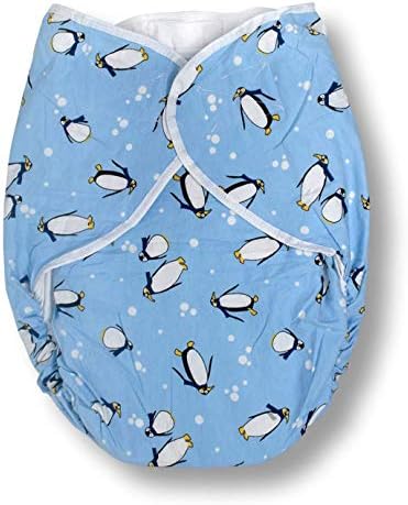 Съраунд Текстилен пелена Rearz - Omutsu за сън (Синьо-Пингвиньи) (Средно / Голям)