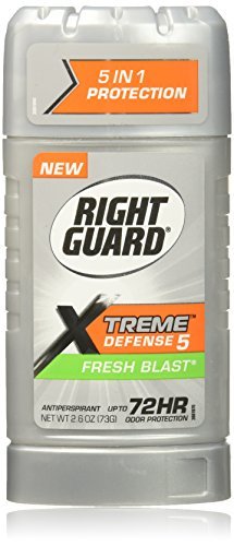 Дезодорант-Антиперспиранти Right Guard Xtreme Defense Невидим Твърди Стик, Fresh Blast, 2,6 грама, 6 порции (опаковка от 1)