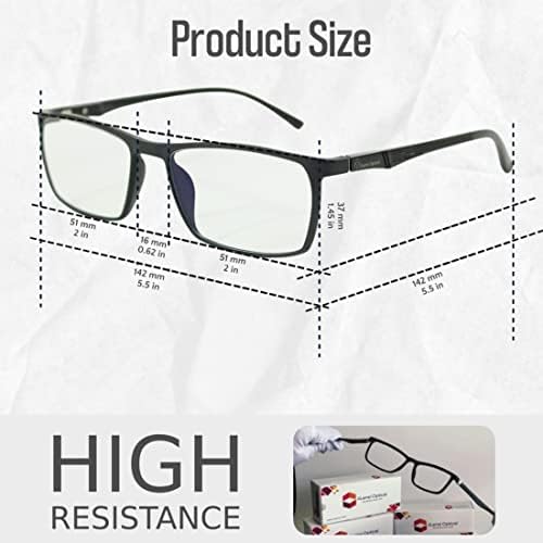 iiLensi Optical™ | Компютърни очила със синьо осветление | Филтриращи лещи за защита на екрани от UVA и UVB лъчи | REF20-02