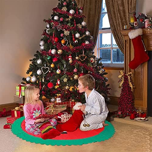 Пола във вид на елхи за весели Коледно парти 36-инчов украса във вид на елхи, меко и леко, лесно се побира в дома, в офиса или хола,