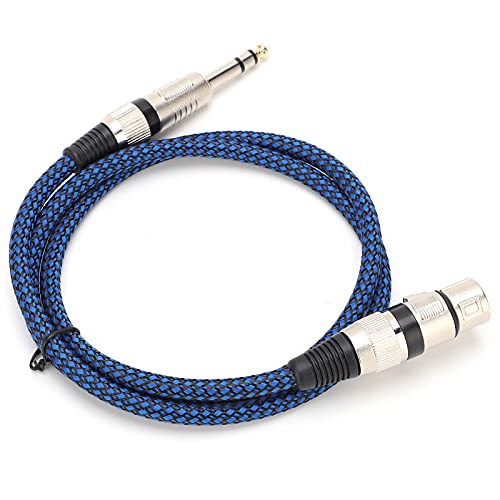 Аудио кабел Vifemify XLR Балансный кабел Бескислородный Меден смесител с найлон оплеткой, кондензаторен микрофон, plug резистор.(1 Метър)