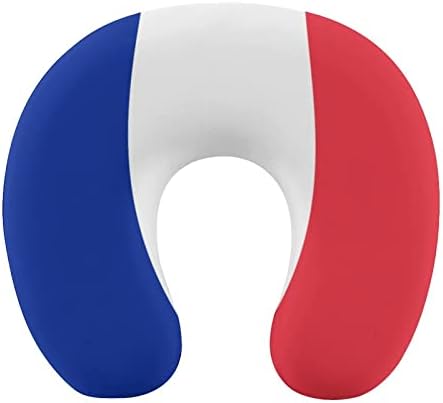 Възглавница за пътуване с Флага на Франция, която Поддържа Главата и врата, въздушна Възглавница с ефект на Паметта, U-Образна форма на облегалката