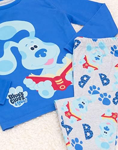 Пижами Blue ' s Clues And You За Деца, Тениска с изображение на Кученцето, Панталони, Пижамный Комплект