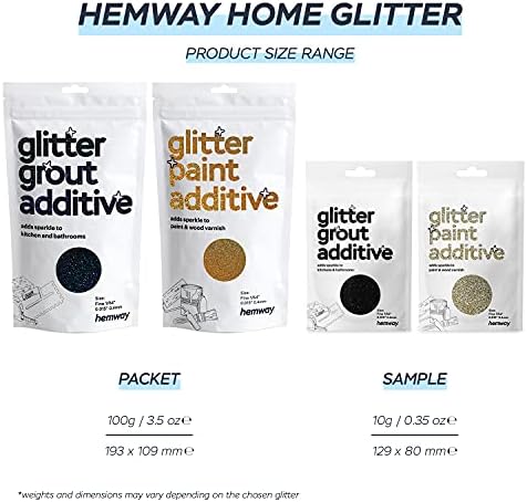 Пакетче с добавка за фугиране на Hemway Glitter с Размер на пробата е Отличен за мозайка плочки, бани, мокри помещения, Кухни и затирок на