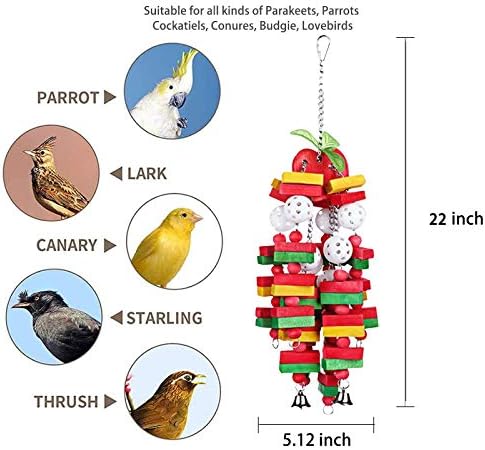 Играчки за птици MQ Играчки за Папагали от Естествено Дърво, Играчки за дъвчене птици за малки и средни птици, най-Добрите играчки за африканските сиви, попугайчиков