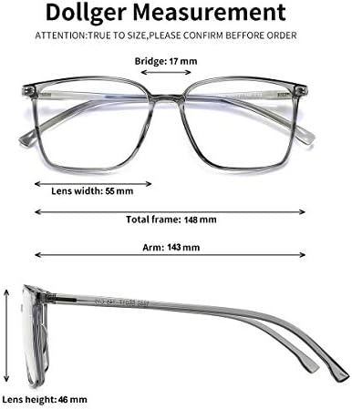 Dollger Синя Светлина Блокер Очила На Жените И Мъжете Квадратни Очила Ботаника В Рамките Леки Компютърни Очила