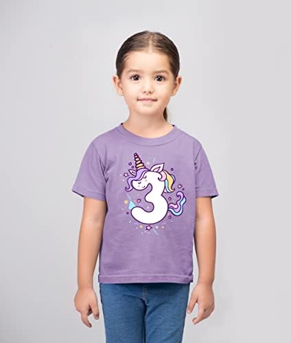 Ризи за 3-тия Рожден Ден с Единорогом за Момичета, Дрехи за Деца, Третата Тройка за 3-годишно Момиче