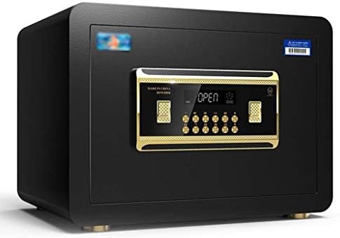 Сейф LUKEO Steel Security с цифрова клавиатура за дома офиса и хотели за съхранение на пари, бижута Паспорт (Цвят: черен)