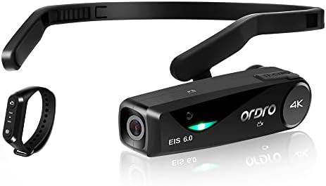 ORDRO EP6 Plus 4K Носен Камера и Видеокамера, Инсталирани На Главичката, Помещение FHD 1080P 60 кадъра в секунда, Видеозаписывающая Камера,
