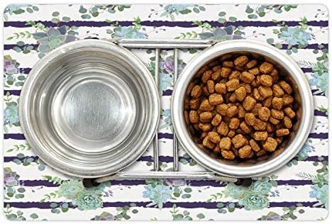 Foldout Сочен подложка за домашни за храна и вода, с Изображение на естествен Кактус в съвременен стил райе, с Правоъгълна