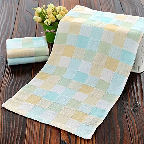 27x50 см Чисто памучно детско кърпа без марля, Кърпа за ръце, за домашно почистване, за лице, за деца - (Цвят: зелен, размер: