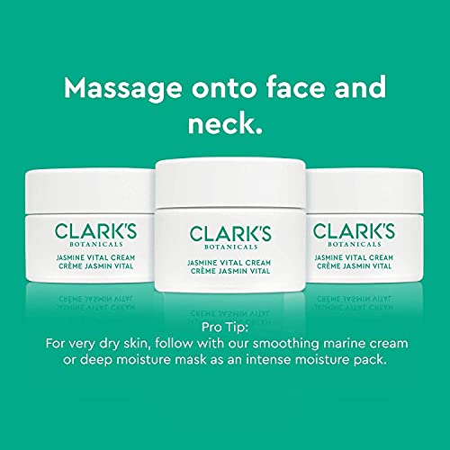 Clark's Растителни Жасмин Vital Healing Cream: Крем за лице за изглаждане и съживяване на напрегната кожа с ниацинамидом,