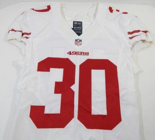 2012 San Francisco 49ers 30 Game Пуснати на Бялата Фланелка DP16500 - Използваните тениски За игри NFL Без подпис