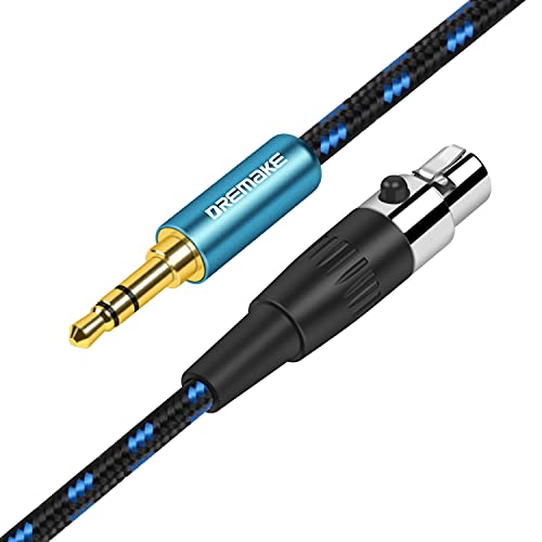 Аудио кабел DREMAKE 3,5 мм 1/8 ' TRS Aux Male-Mini XLR с 3-контактна розетка, 5-крак Стереокабель за слушалки, Mini XLR-1/8