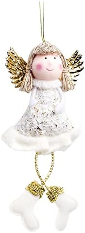 Ангел Украса Коледен Ангел Кукла Висящи Украшения Коледно Дърво, Плюшени Украса Сладък Ангел Кукла Висулка Коледни Плюшени Украса