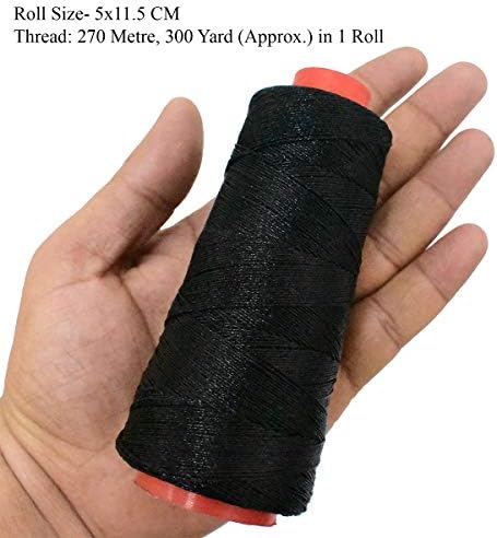 Вышивальный материал-Метална нишка Zari за бродиране черно-300 ярда 1 ролка