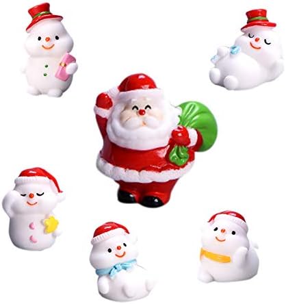 5565sz Мини Коледни Декорации От Смола Дядо Коледа, Снежен човек Камбанка Подарък Кутия Пейзаж