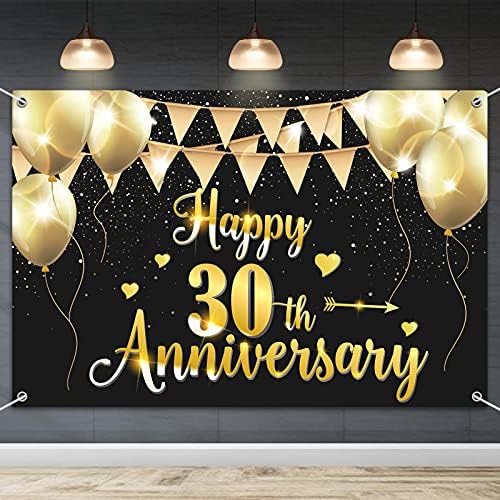 Фон за банер HAMIGAR 6x4ft С 30-годишнината от Сватбата - 30 Украса на Годишнина от Сватбата, за да проверите За Партита -