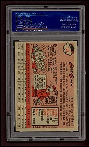 1958 Topps 103 Джери Линч Синсинати Редс (Бейзболна картичка) PSA PSA 8,00 Червени