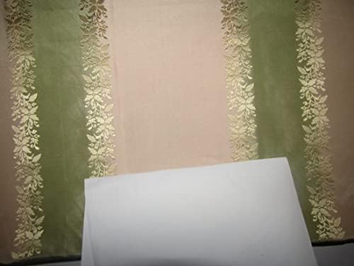 Жаккардовая ивица пастельно-зелен и телесно-розов цвят от коприна, тафта в ивицата 54 ярда
