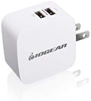 Стенно зарядно устройство IOGEAR GearPower с 2 порта USB за бързо зареждане на смартфони iPhone, таблети, базирани на Android