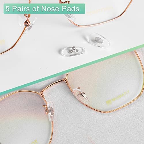 Комплект за ремонт на очила с винтове за очила - Съдържа набор от прецизни отвертки и носа накладки, Кърпа за почистване, Пинсети, пълен комплект за ремонт на очила.