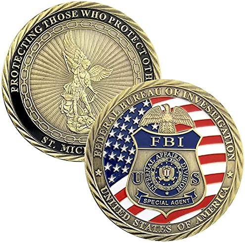 blinky Специален агент на ФБР, САЩ Сейнт Майкъл Челлендж Възпоменателна монета Комплект от 2 броя