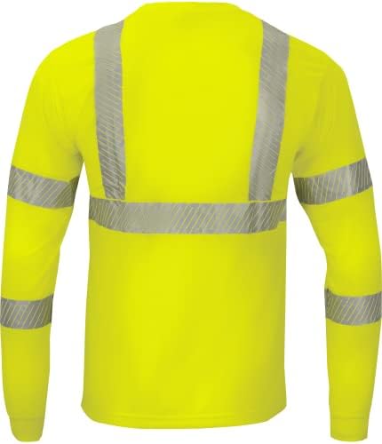 Защитна тениска Ironwear 1855 Повишена видимост с дълъг ръкав и Теплоотражающей лента | UPF 50+ Lime