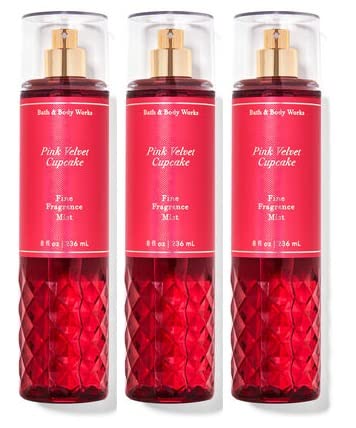 Розово КАДИФЕ CUPCAKE за вана и тяло Bath & Body Works - Ценната опаковки от 3-те фини аромати - В пълен размер
