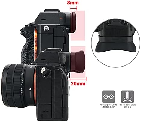 Мек Силиконов Наглазник за камера с Визьор, Разменени Окуляр за Sony Alpha A7R V A7RV A7R5 A7 IV A7M4 A7IV A1 & A7S III A7SIII