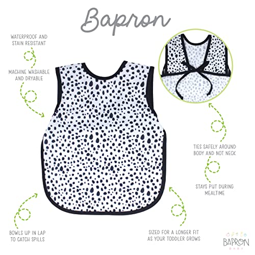 BapronBaby Organic Dot Bapron - Мек Водоустойчив Лигавник, устойчиви на петна - Машинно пране - 6 м - 5 години - (За деца от предучилищна