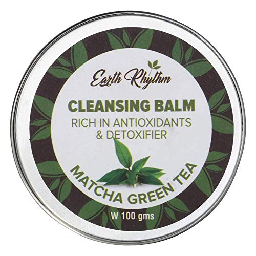 Подхранващ Почистващ балсам Earth Ритъм със зелен чай Мача за мазна кожа, Сертифициран Натурален, Без пластмаса - 3,52 грама / 100